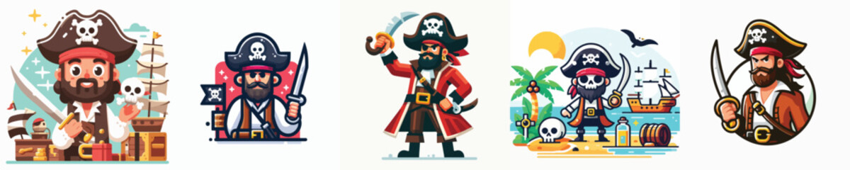 Vector of a pirate.