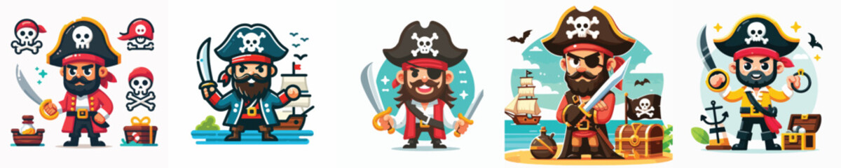 Vector of a pirate.