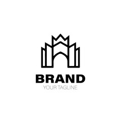 Fototapeta premium Palace Logo. Palace Logo Design. Palace Logo Brand. Palace Logo Vector Design Isolated on White Background