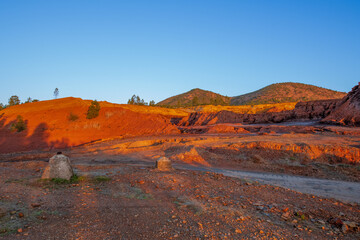 Landscape of Rio Tinto Huelva Andalusia for background