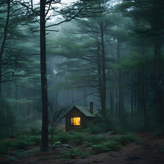 Sanctuary of Serenity: A Forest Refuge Cradled in Nature's Embrace, Offering Solace and Tranquility
