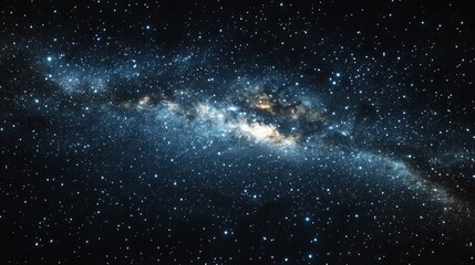Fototapeta premium A stunning view of a galaxy filled with stars and cosmic dust, showcasing the beauty of the universe.