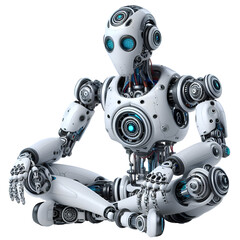 blue screen robot 3d render