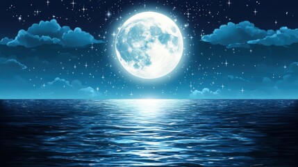 Moonlight over the Ocean