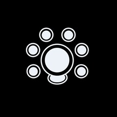 Round Table and Chairs Icon – Minimalist Design