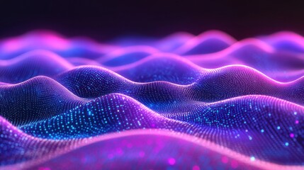 Obraz premium Abstract digital waves of light