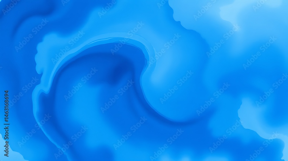 Aufkleber abstract blue liquid flow background with smooth gradients creating an organic design