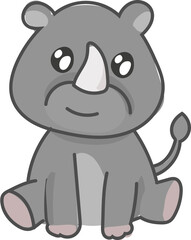 Panther cartoon animal front view vector illustration