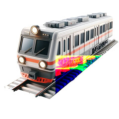 diesel locomotive and train