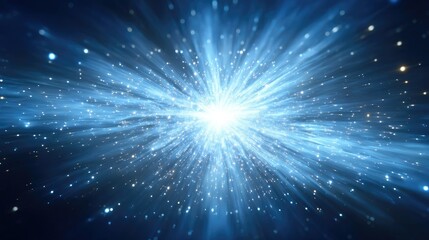 Fototapeta premium A vibrant cosmic explosion of light and particles, representing the vastness of space.