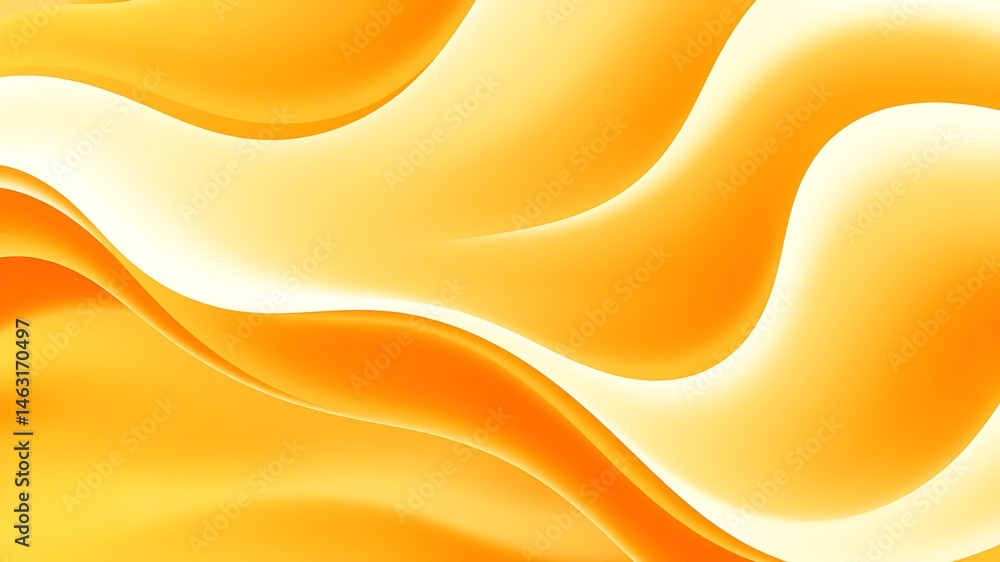 Canvas Prints abstract flowing waves of warm orange and yellow gradient background for graphic design