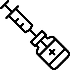 injection icon illustration design with outline