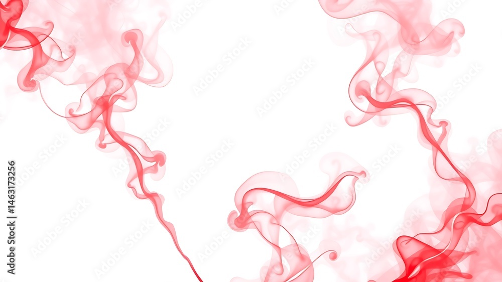 Canvas Prints abstract red smoke effect floating against a clean white background ideal for designs