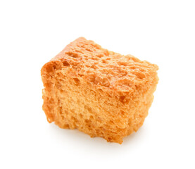 Crunchy crouton on white background