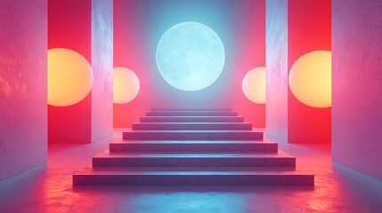 Obraz premium Abstract Background Bold Shapes in Modern Color