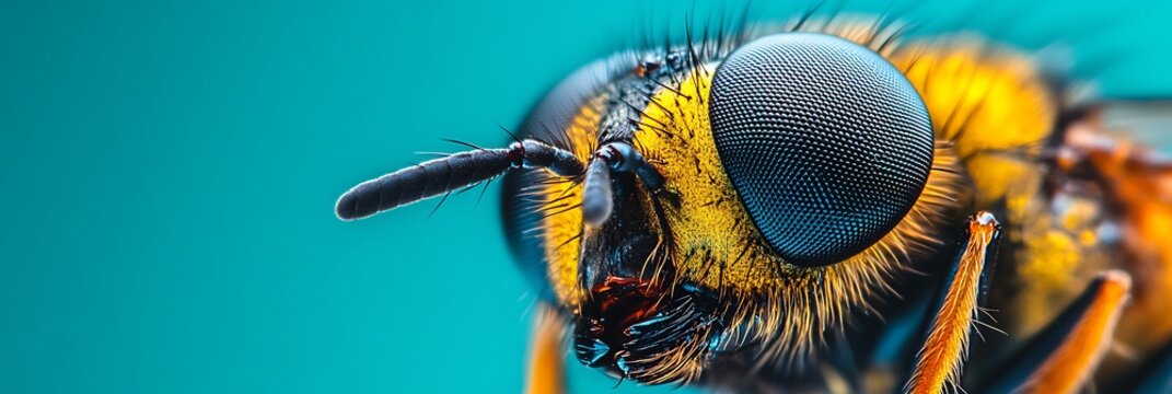 Close-up of insect's head