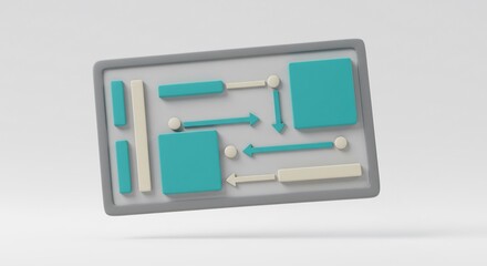 Diagram Illustration Showing Process Flow and Workflow Concept