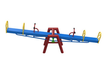 Colorful Teeter-Totter for Children's Play Area Fun and Interactive Seesaw for Multiple Children...