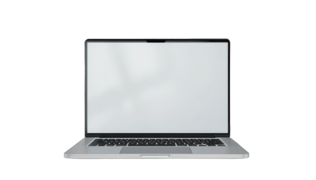 Blank Laptop Screen Display Mockup  for Website Design and Technology Presentation