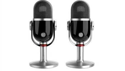 Pair of vintage-style microphones