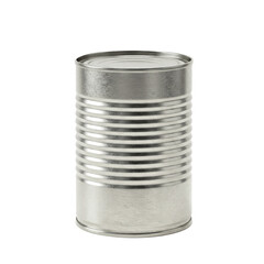 realistic cylindrical can isolated on white background 