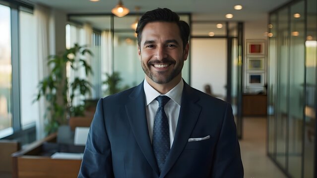 homem advogado de terno em um escritorio