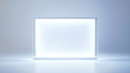 Empty glowing light display