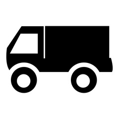 black truck icon vector illustration