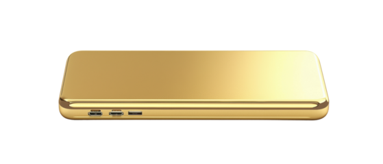 Gold power bank for charging devices.