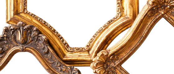 Elegant antique picture frames for showcasing art.