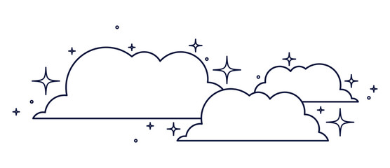 Comic cloud dreamy sky bubble illustration vector