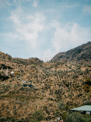 mountain landscape with blue sky