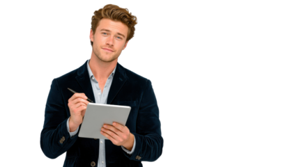 Creative professional engaged in brainstorming studio digital art bright environment eye-level view innovation focus