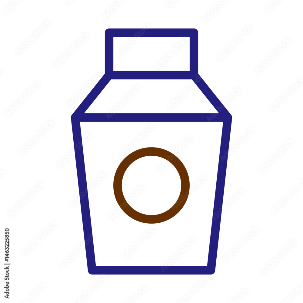 Poster minimalist vector art rendering featuring a stylized bottle or container shape
