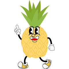 summer pineapple cute illustration