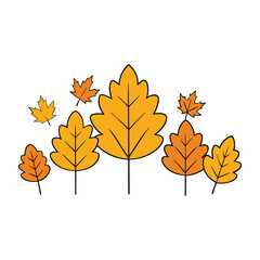 A warm autumn background featuring a tree with colorful paper leaves gently falling, creating a cozy, seasonal scene full of golden, red, and orange hues.