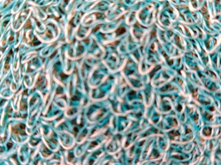 Textured Blue and White Wire Mesh Abstract Background