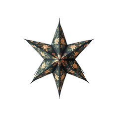Obraz premium Dark Green Floral Paper Star Decoration