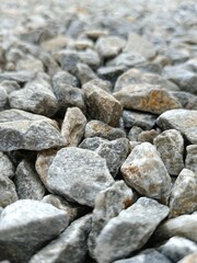 Pile of Gray Rocks in Close-up Perspective