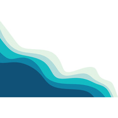 Blue ocean wave corner