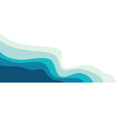 Blue ocean wave corner