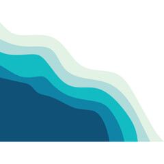 Blue ocean wave corner