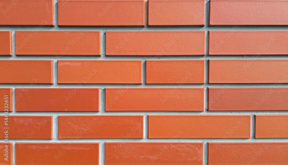 Poster a textured wall made of red bricks arranged in a neat pattern, showcasing the earthy tones and natur