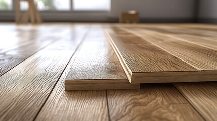 Close-Up of Wooden Flooring in a Bright Room