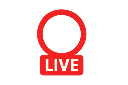 The logo features a spotlight shining on a microphone. Bold black text reads "Live Show" with a dynamic starburst design. Isolated on transparent background. - Powered by Adobe