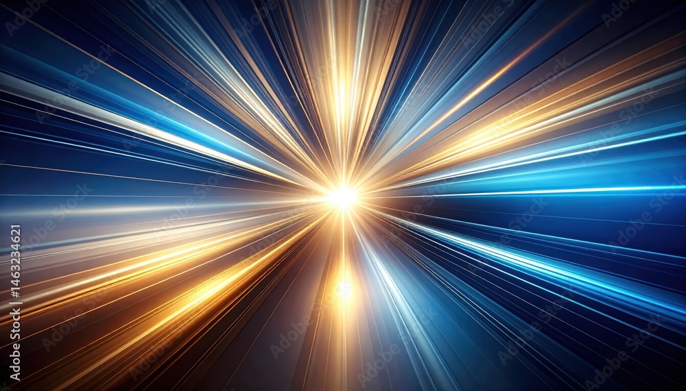 Poster a vibrant burst of light radiates in multiple directions, creating a mesmerizing visual effect with 