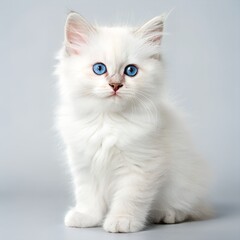 Fototapeta premium White Kitten. 