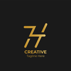 ZH or HZ logo and icon luxury designs. Initials letter ZH or HZ logo inspiration.