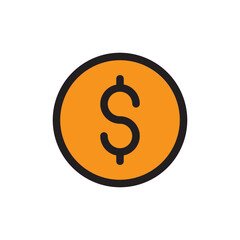 dollar sign color icon