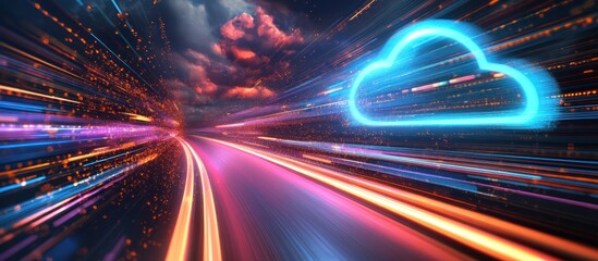 Accelerated data transmission to cloud storage, a dynamic and colorful concept